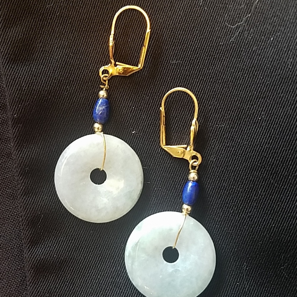 Jade and Lapis earing
